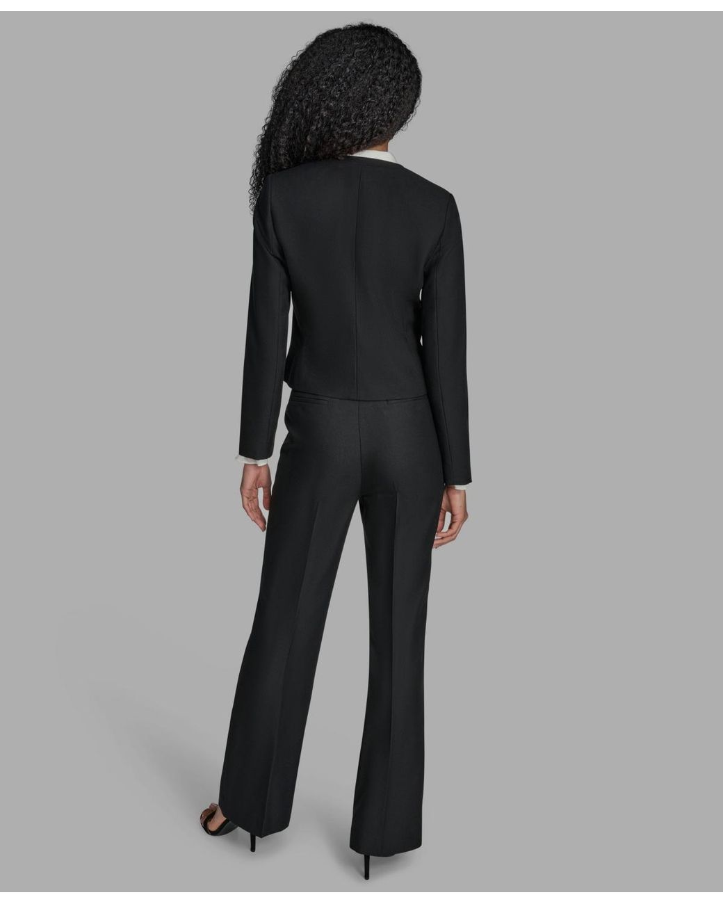 BCBGMAXAZRIA Gray Open Front Jacket