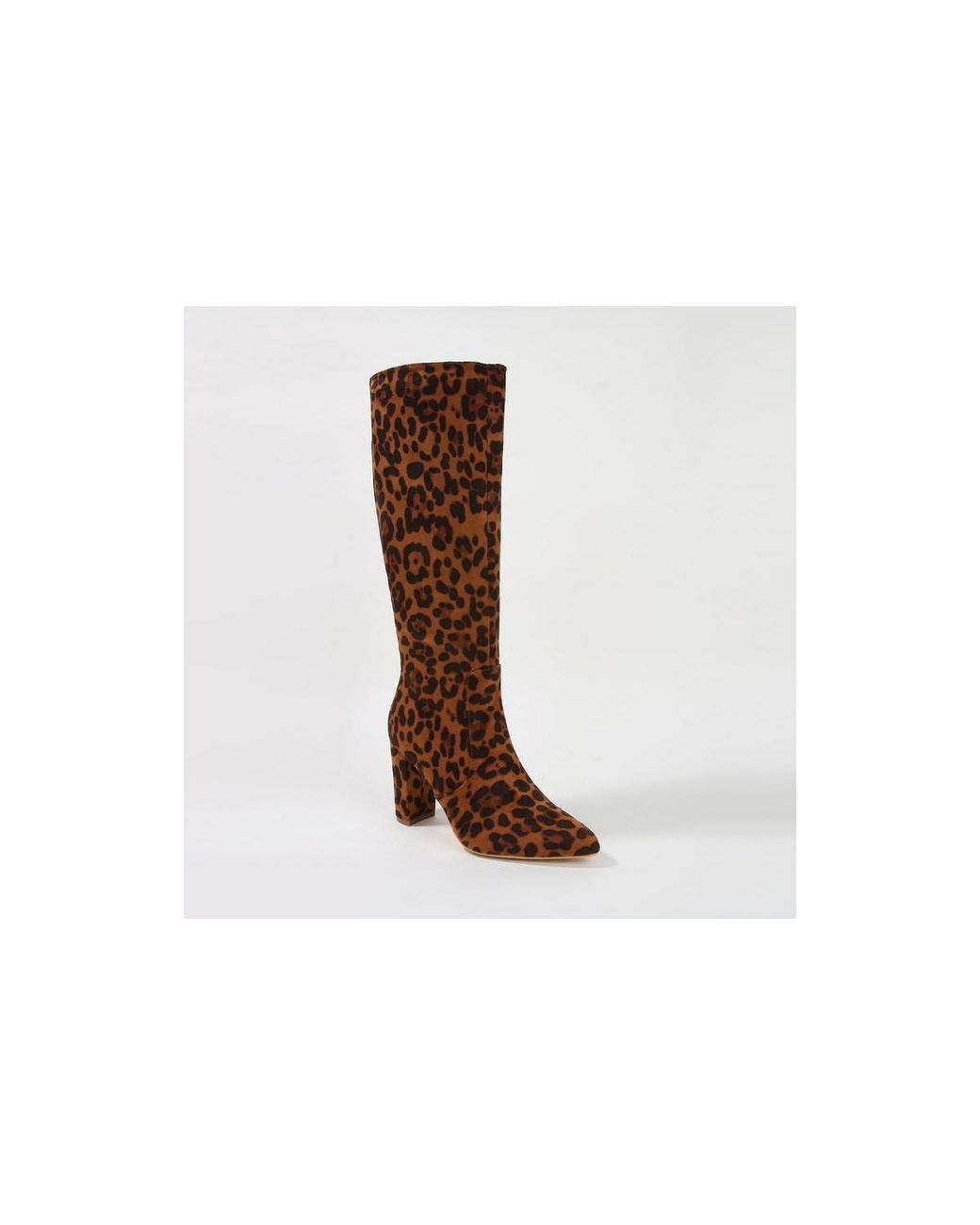 BERNESS Black Aster Croc-embossed Knee High Boots