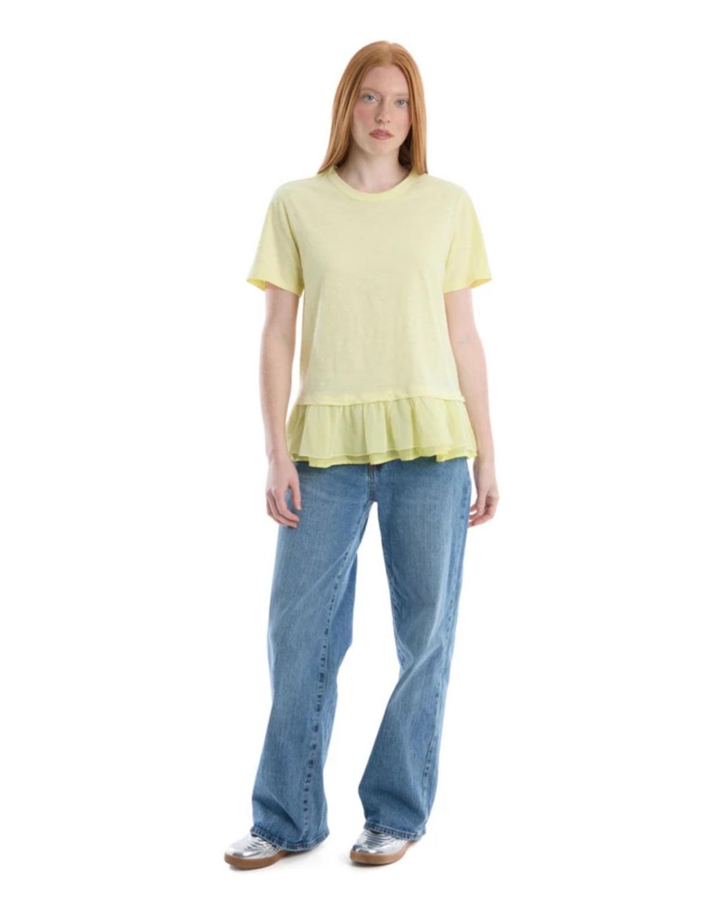 Wilt Green Short Sleeve Mixed Media Tee