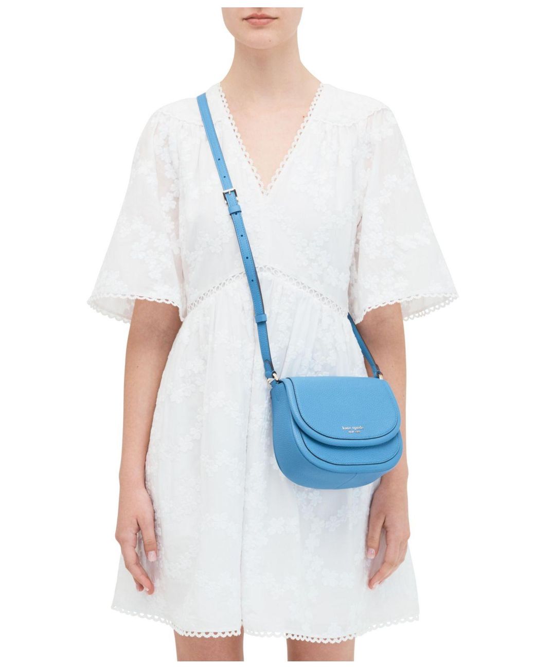 Kate Spade Roulette Small Saddle Bag in Blue Lyst