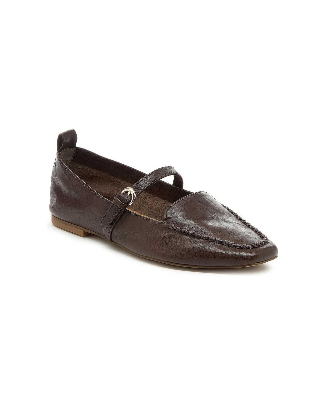 Square Dagger Kelsi Dagger Brooklyn Ferry Square-toe Leather Mary Jane Flats in Brown ...