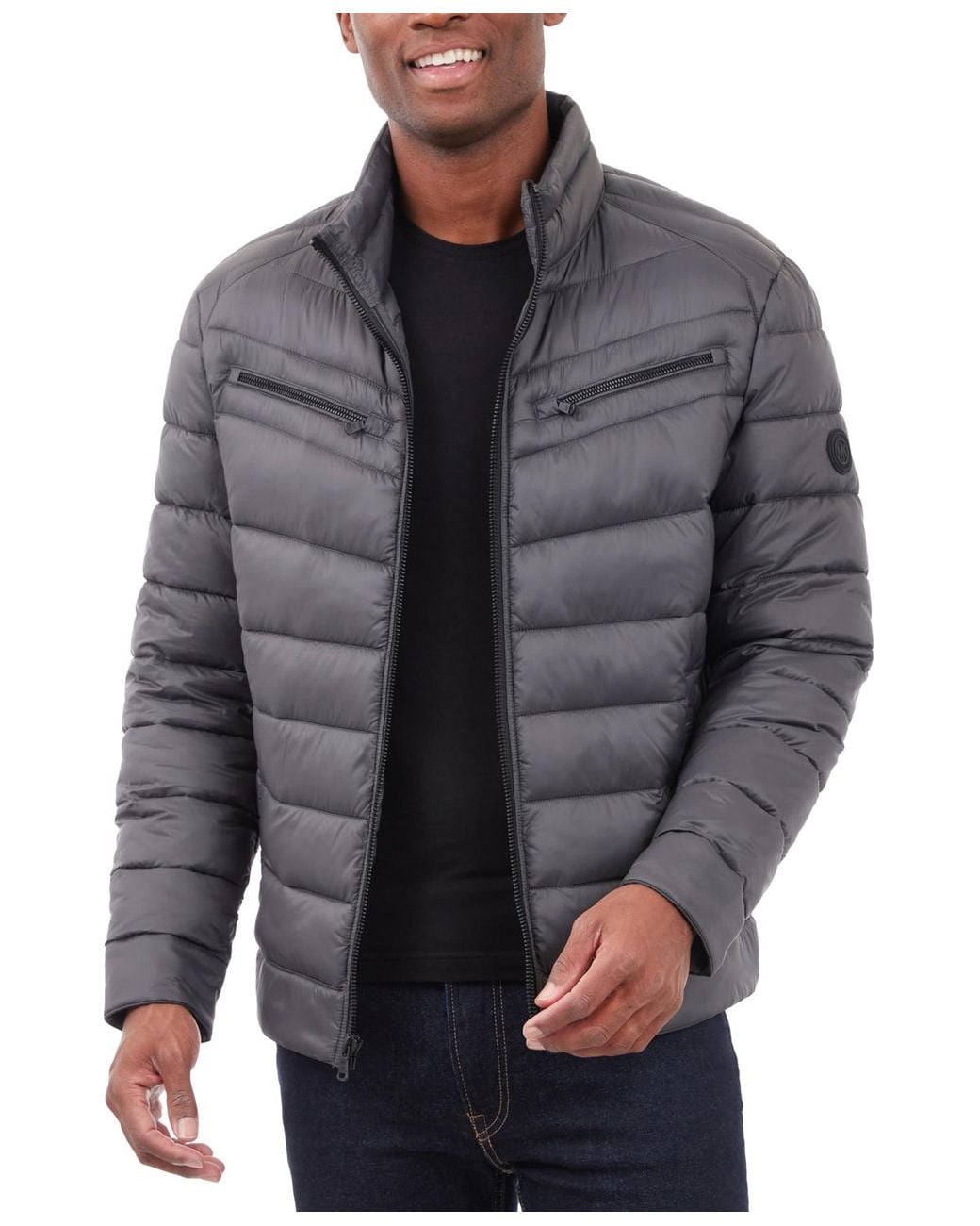 Michael Kors Gray Quilted Full-zip Puffer Jacket for men