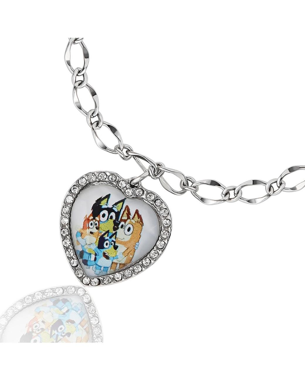 Bluey Heart Pendant Chain Bracelet in White | Lyst