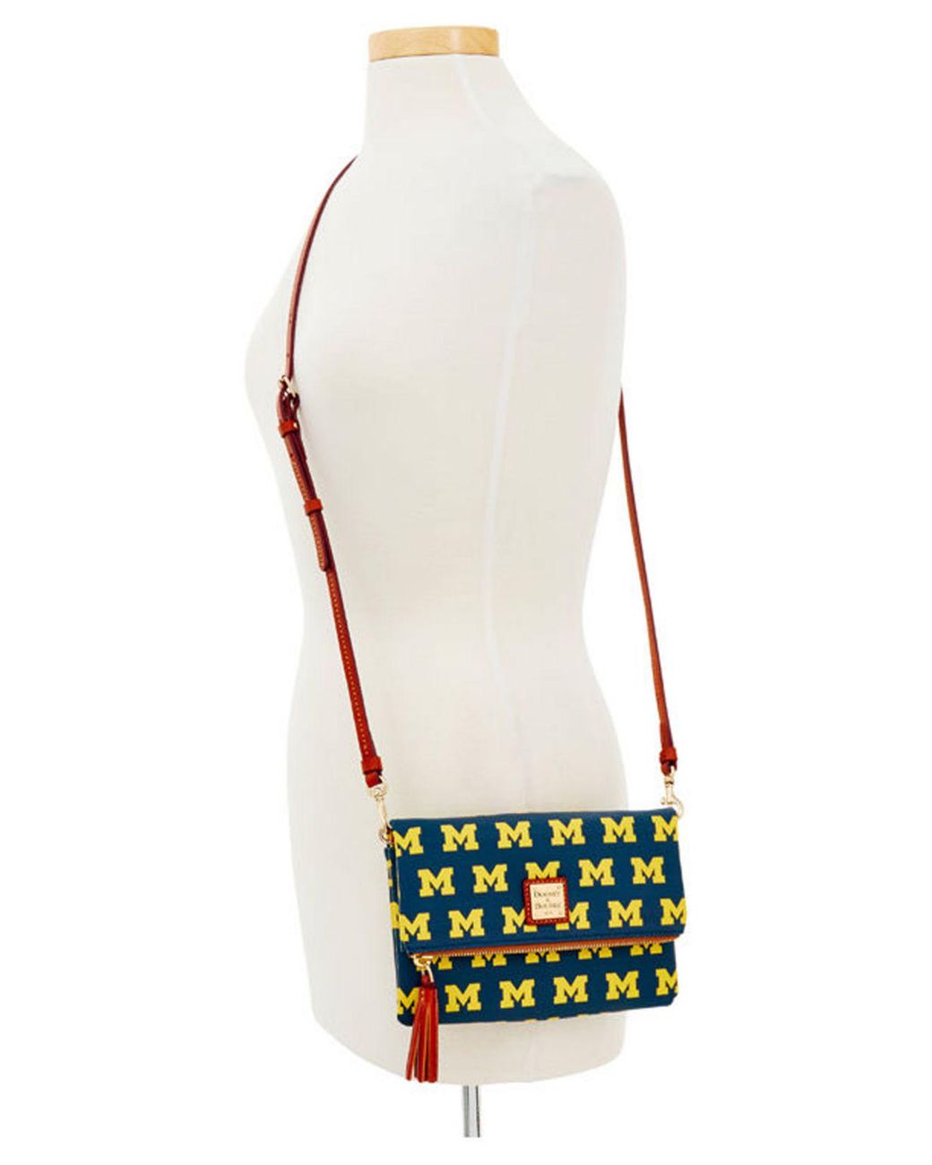 Dooney Bourke Michigan Wolverines Foldover Crossbody Purse