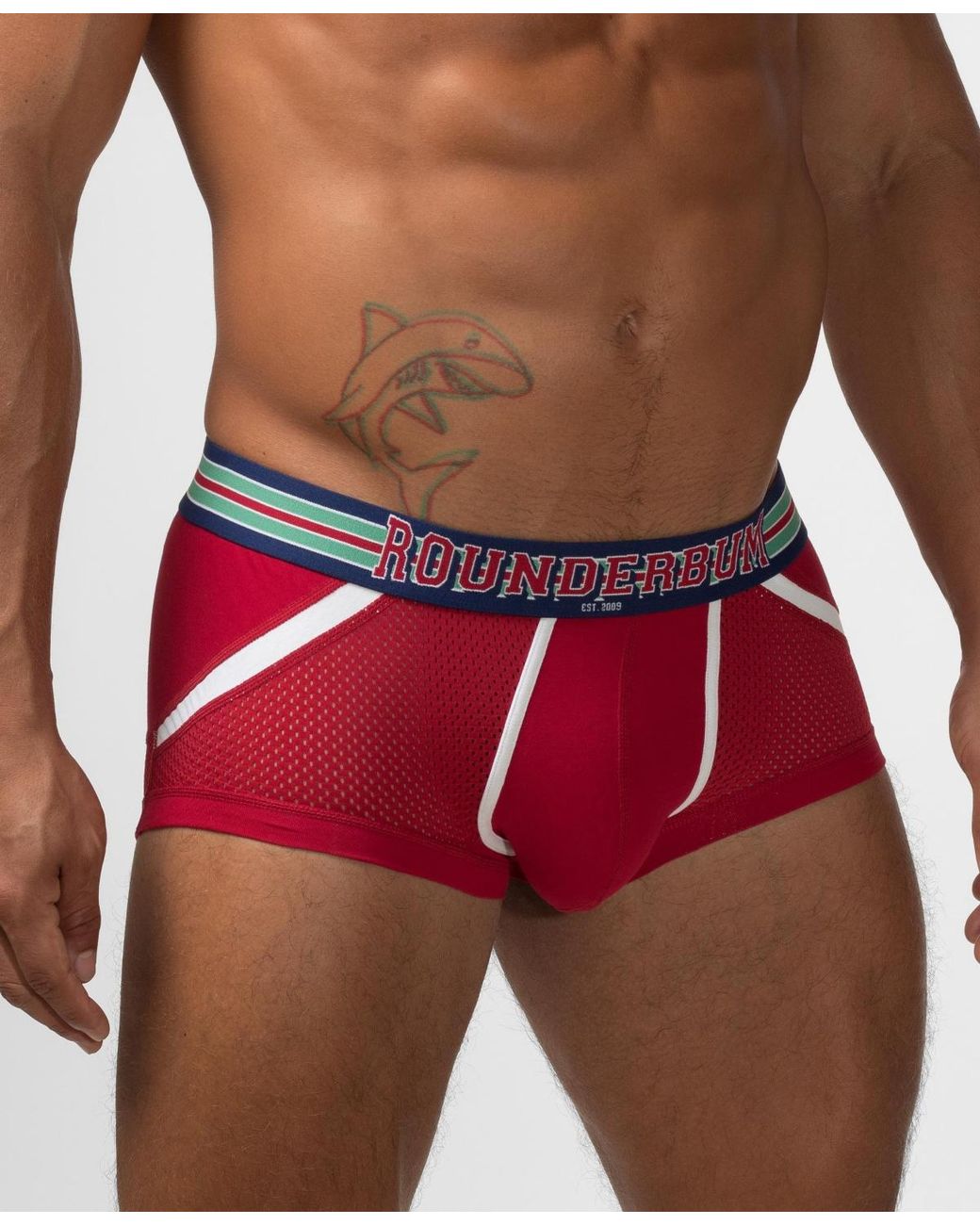Rounderbum Red Varsity Anatomic Mini Trunk for men