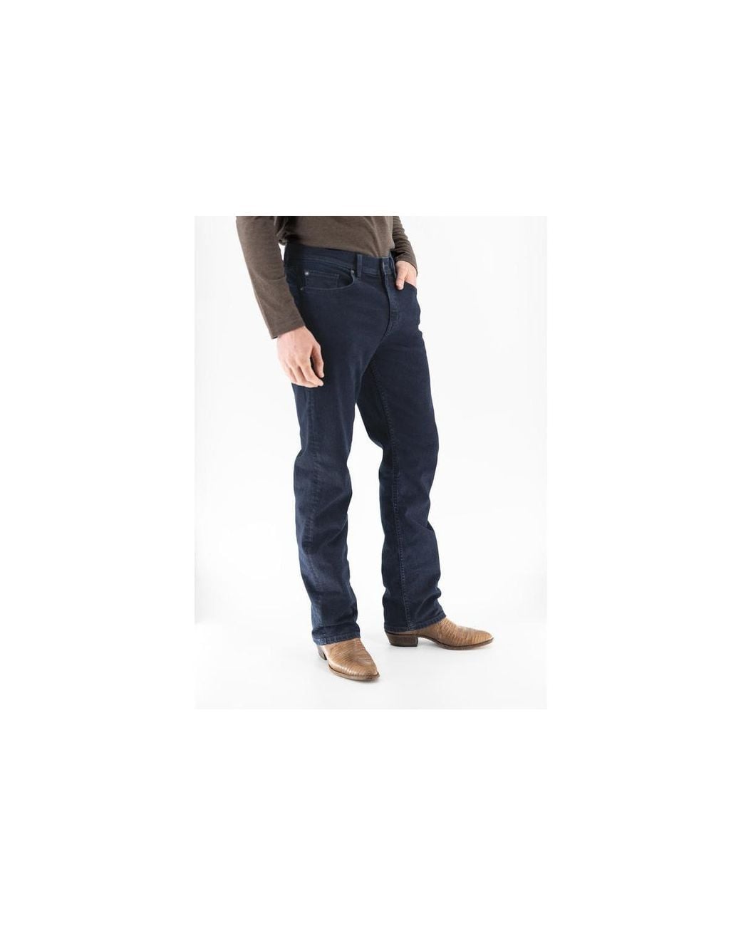 DEVIL-DOG Black Boot Cut Jeans for men