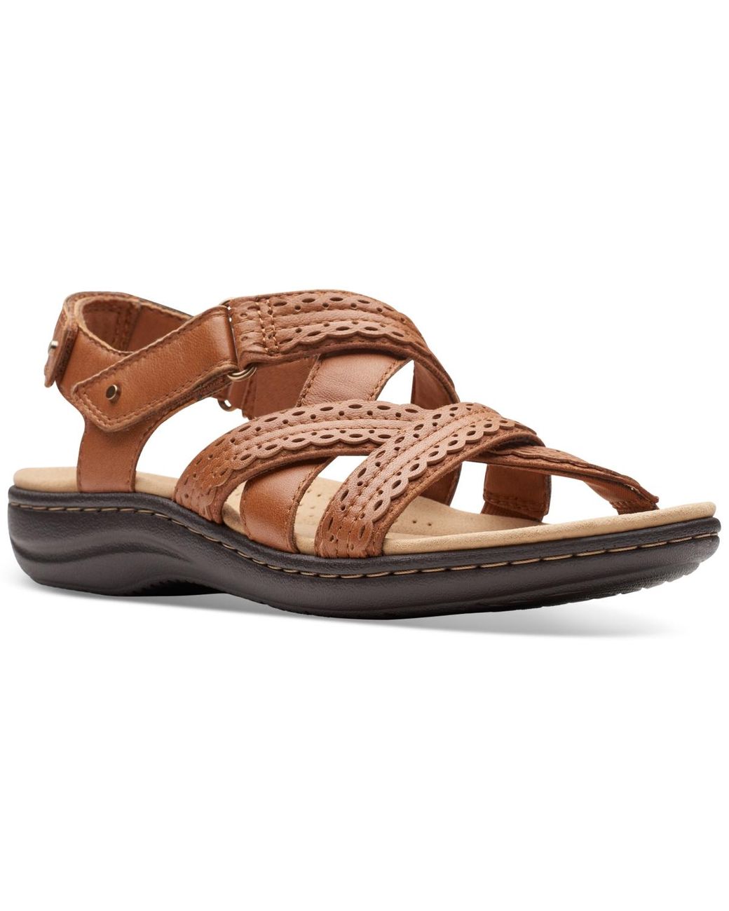 Clarks Laurieann Rena Embellished Strappy Sandals in Brown Lyst