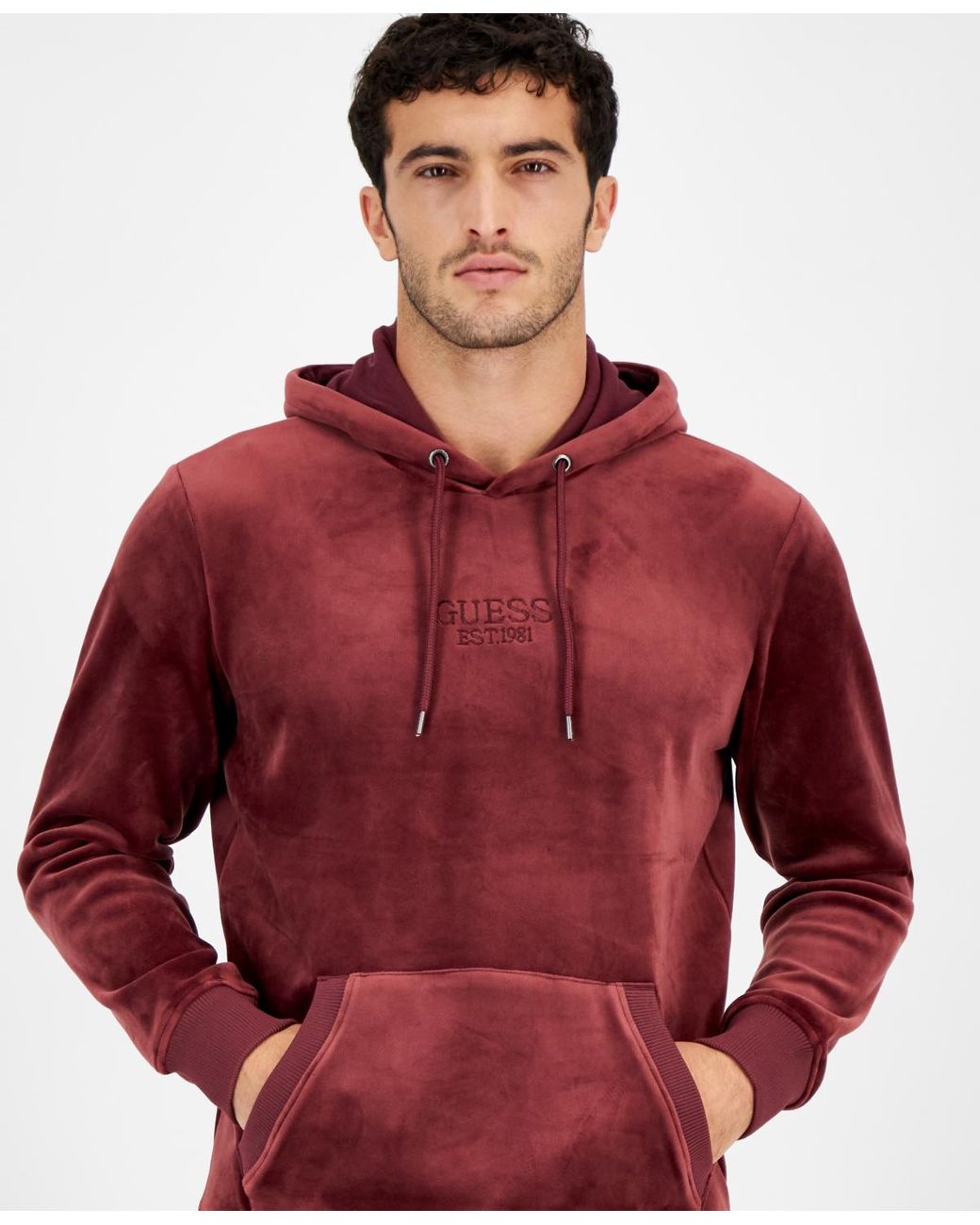Guess hoodie red cheap