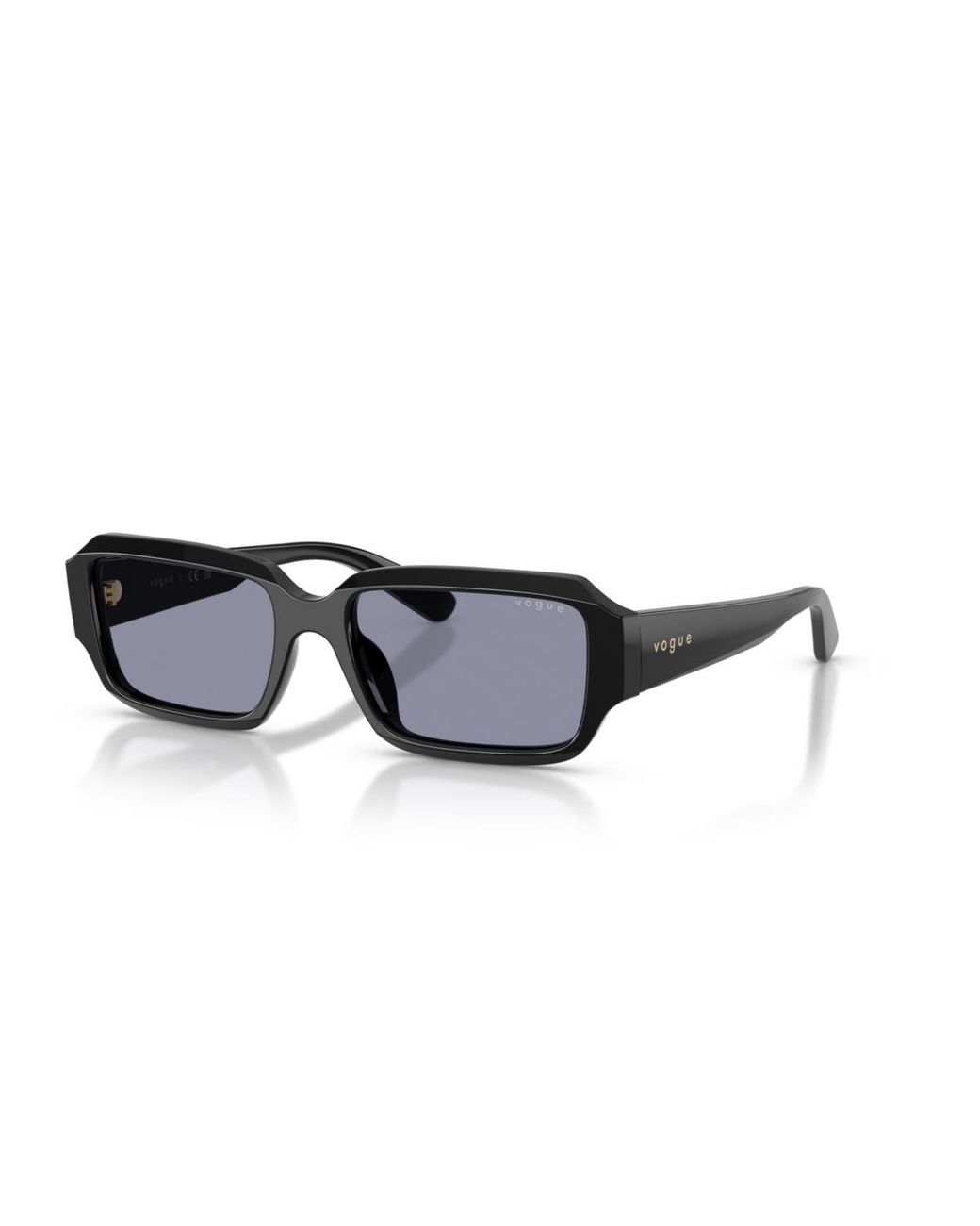 Vogue Eyewear Black Rectangle Sunglasses For Round Faces Vo5693su
