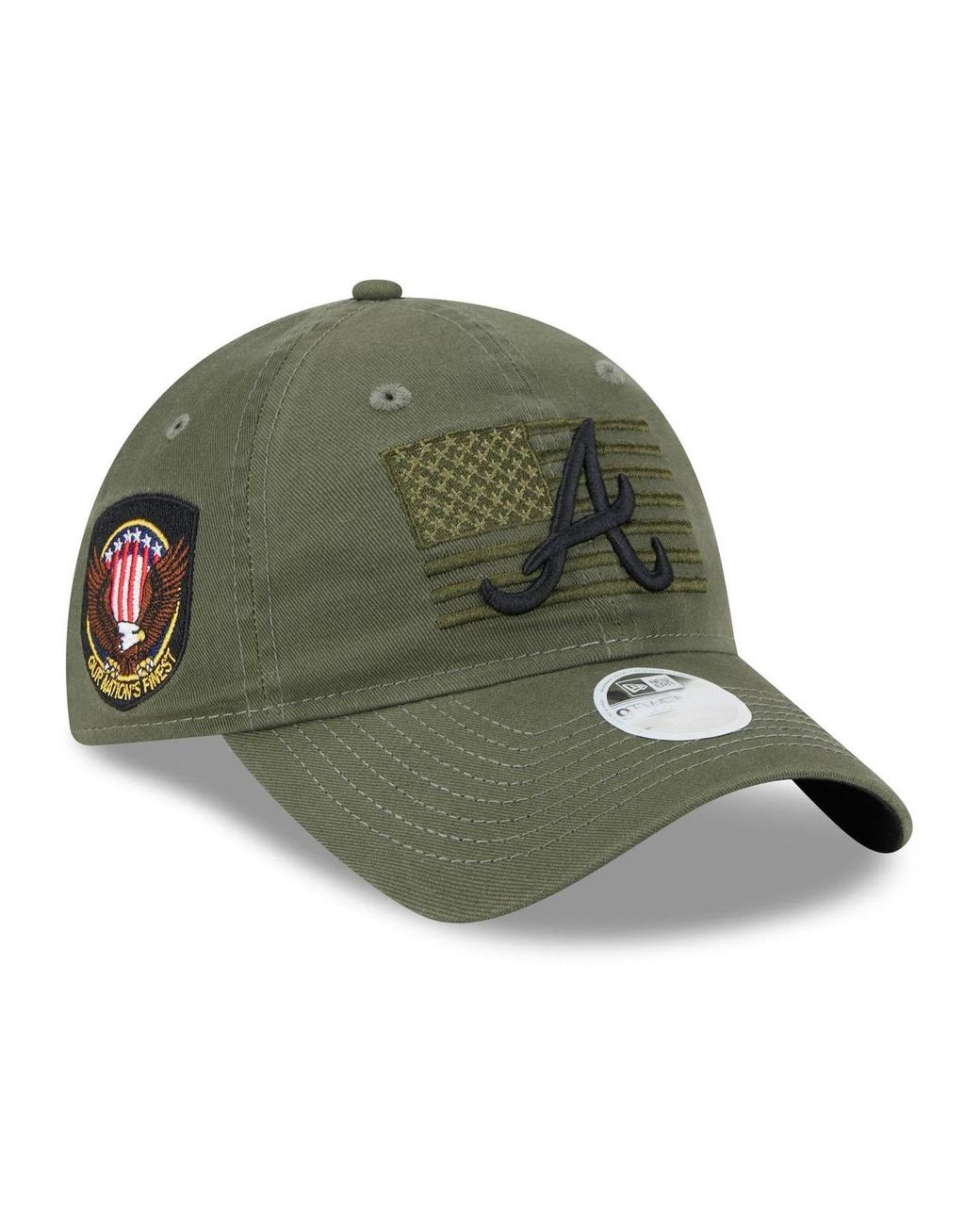 KTZ Green Atlanta Braves 2023 Armed Forces Day 9twenty Adjustable Hat