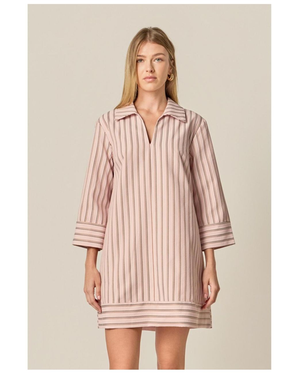 strapless open back dress Nicoletta Mini Dress | Light Pink | Womens