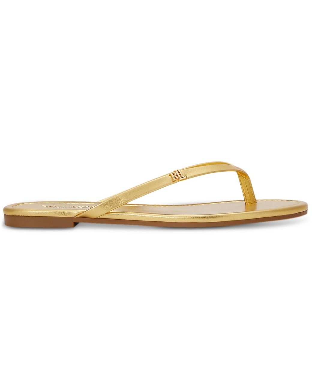 Ralph Lauren Raquel Flip Flop Sandals in Metallic | Lyst Ralph Lauren Raquel Flip Flop Sandals in Metallic | Lyst