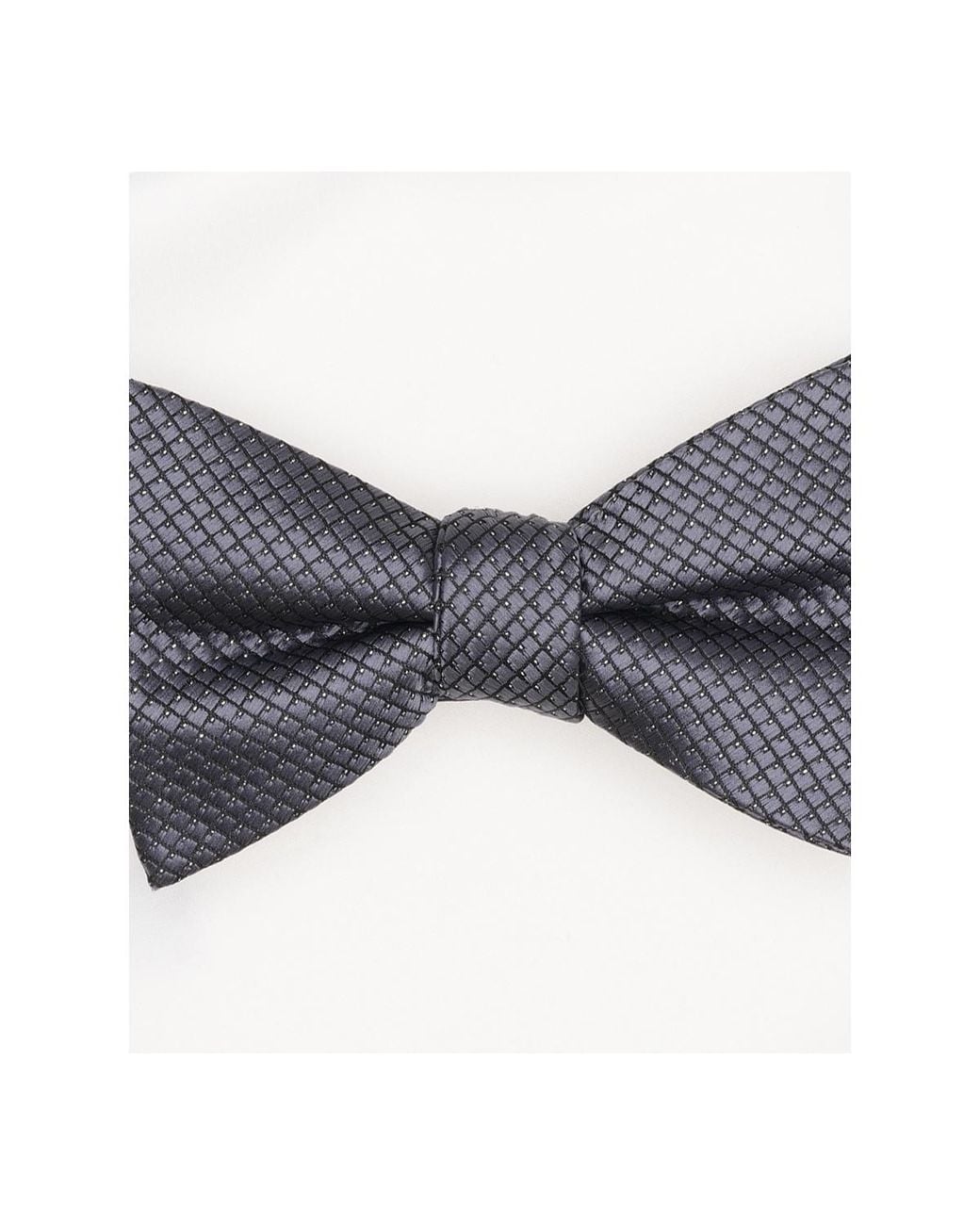 Alfani Blue Mini-pattern Bow Tie & Solid Pocket Square Set for men