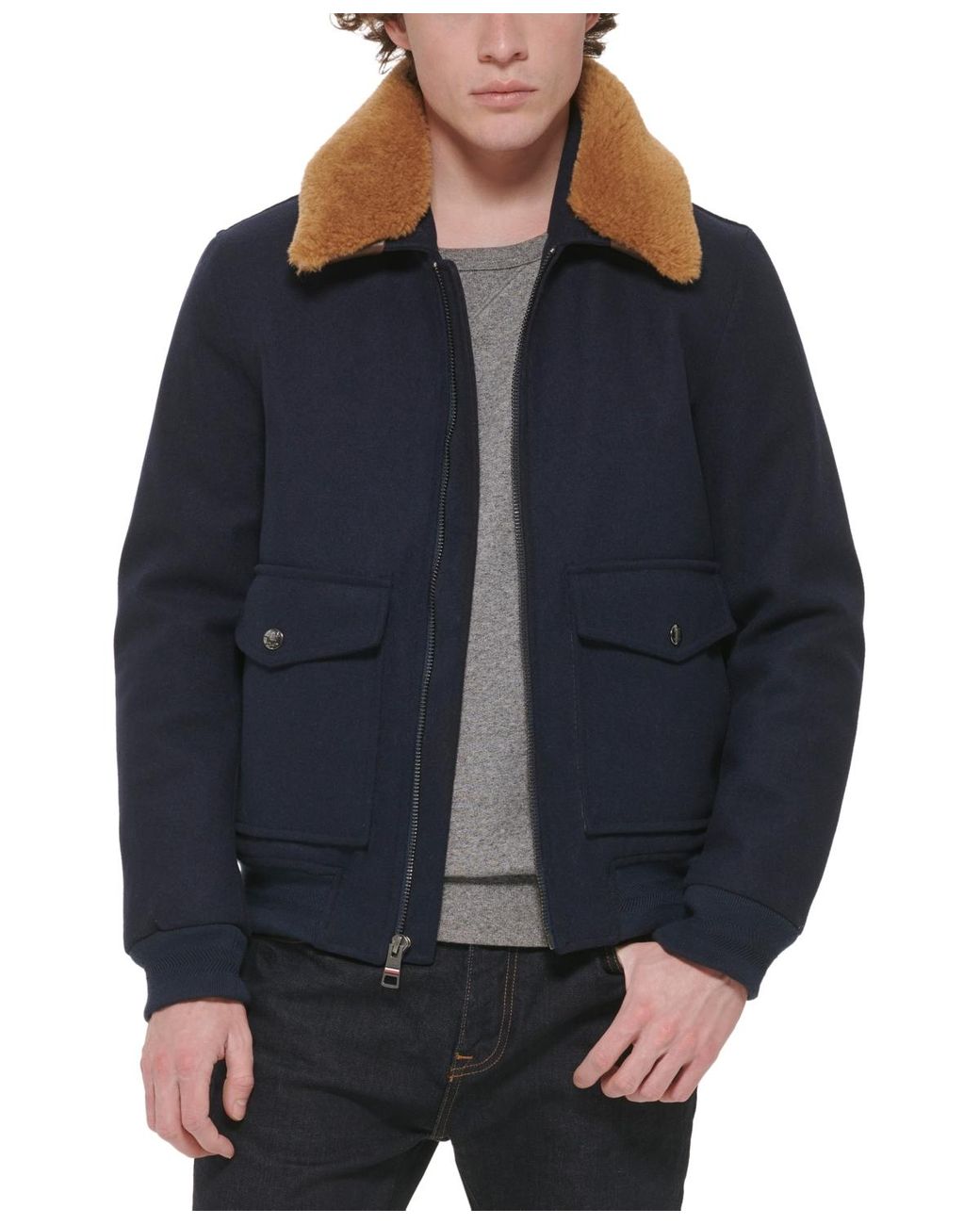 Tommy hilfiger fur best sale bomber