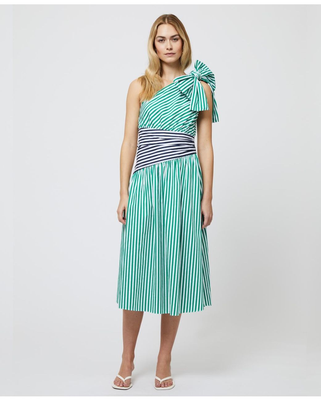 forest green maxi dress formal Arezzo Neck Tie Shirt Khaki Green main image 1
