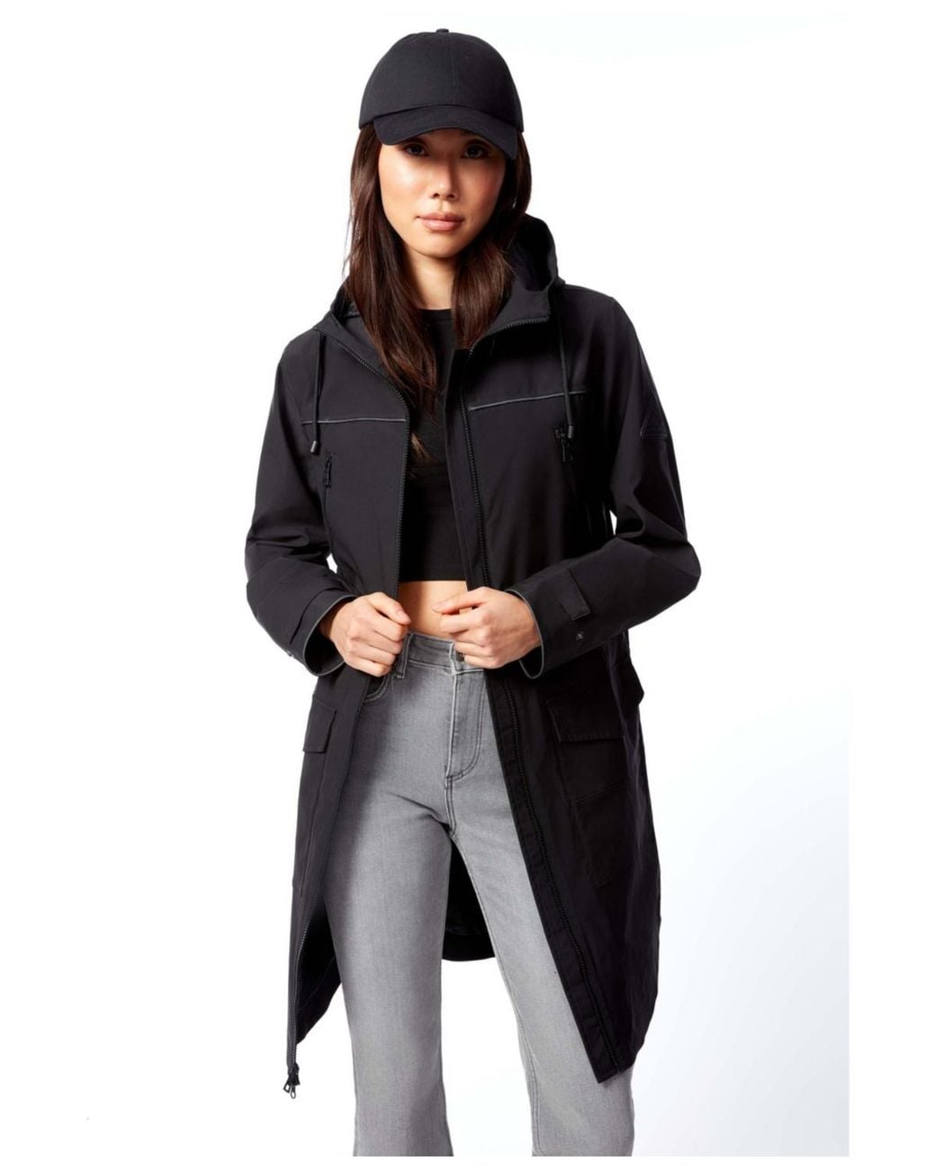 Alpine North Black Kusawa | Drawstring Raincoat