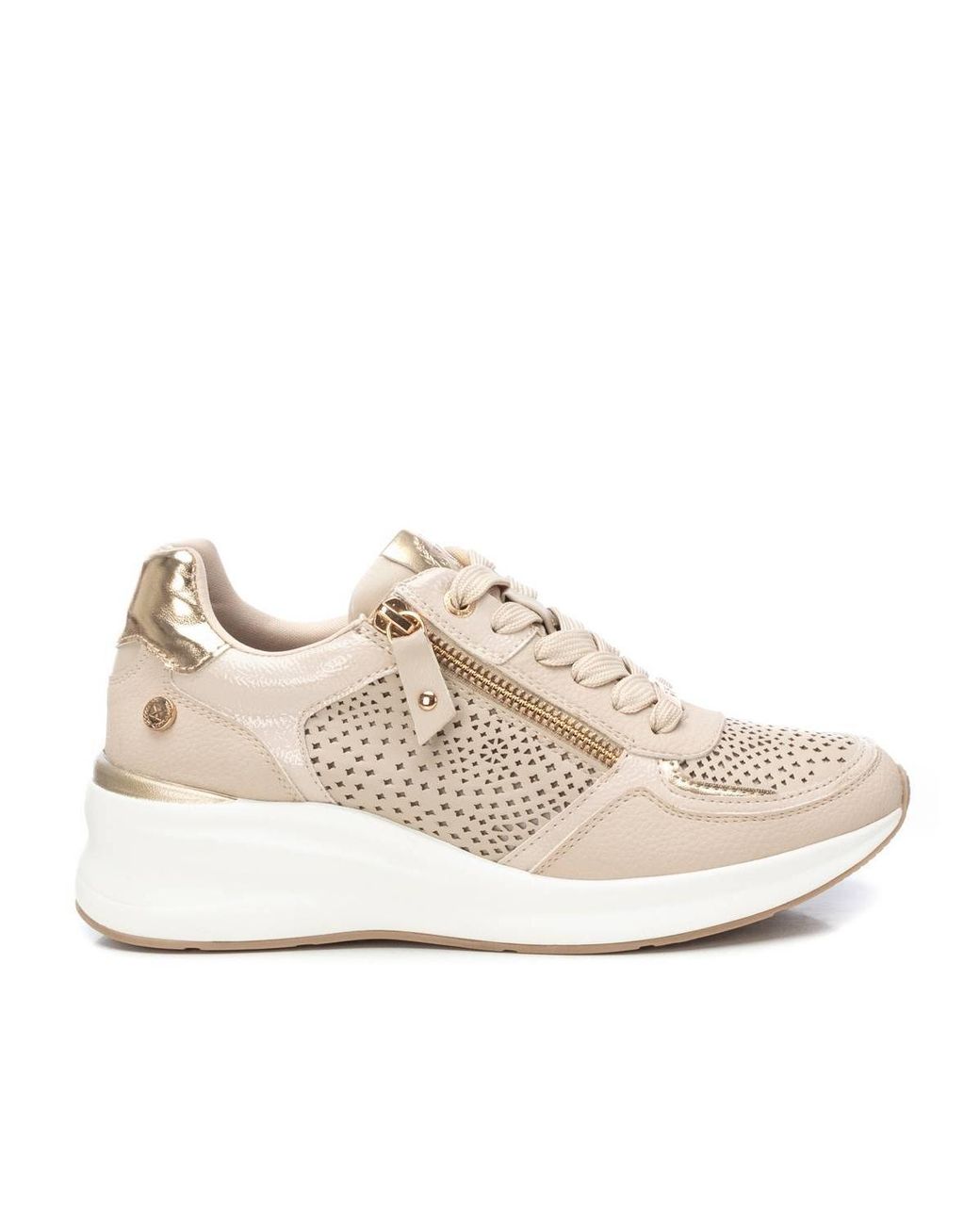 Xti Natural Wedge Sneakers By