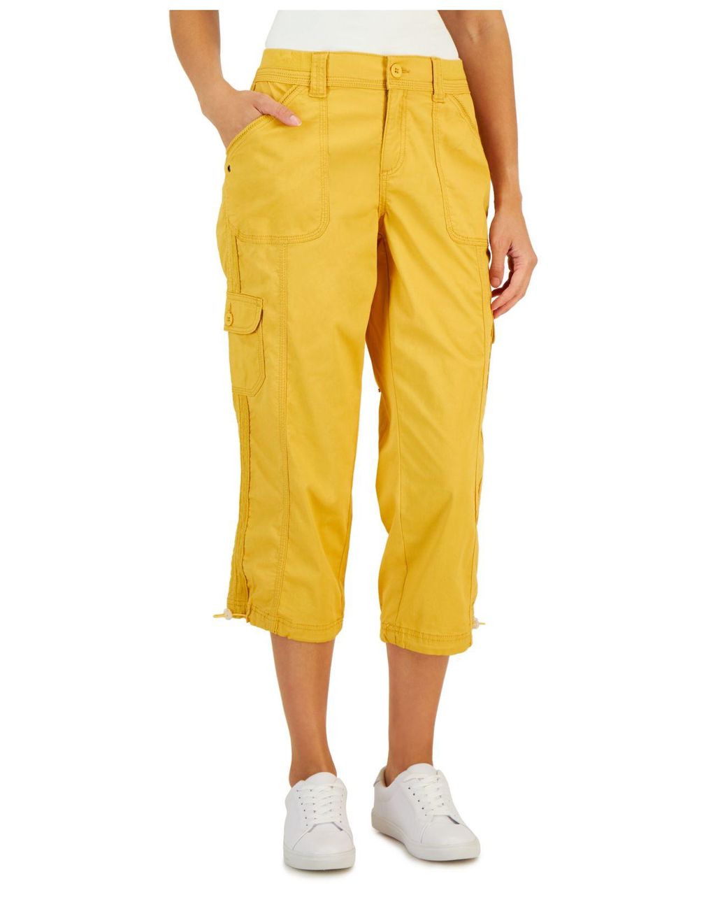 Style & Co. Cargo Capri Pants, Created For Macy's in Yellow