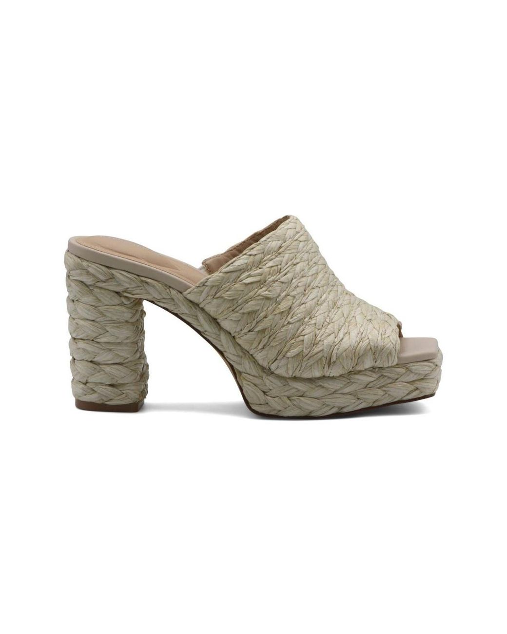 Charles David Gray Prisca Platform Chunky Heel Mule Sandal
