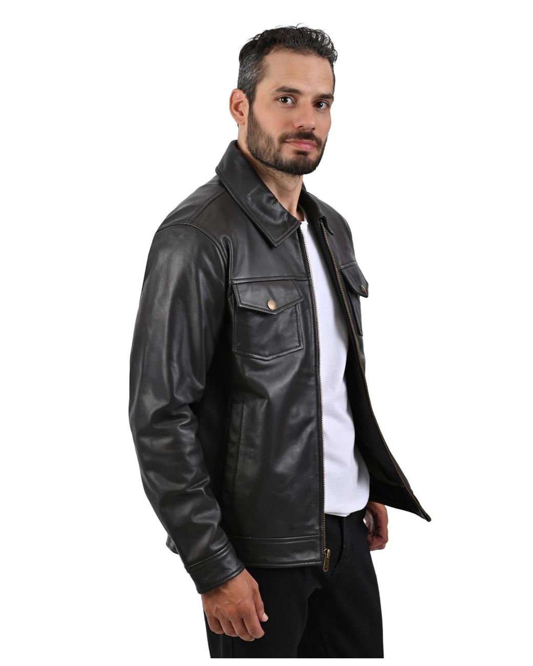 Frye Black Regular-fit Collared Neck Jacket for men