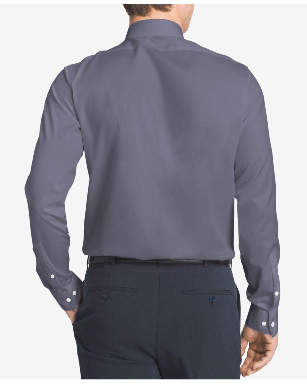 calvin klein men's dress shirt slim fit non iron herringbone