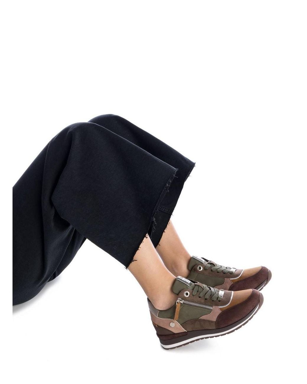 Xti Brown Suede Sneakers By