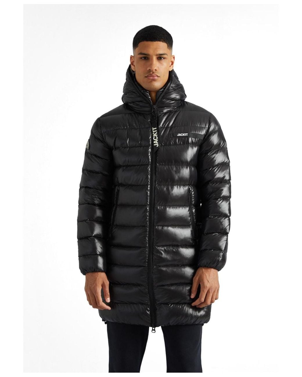 Jacket Black Down-fill Hooded Coat
