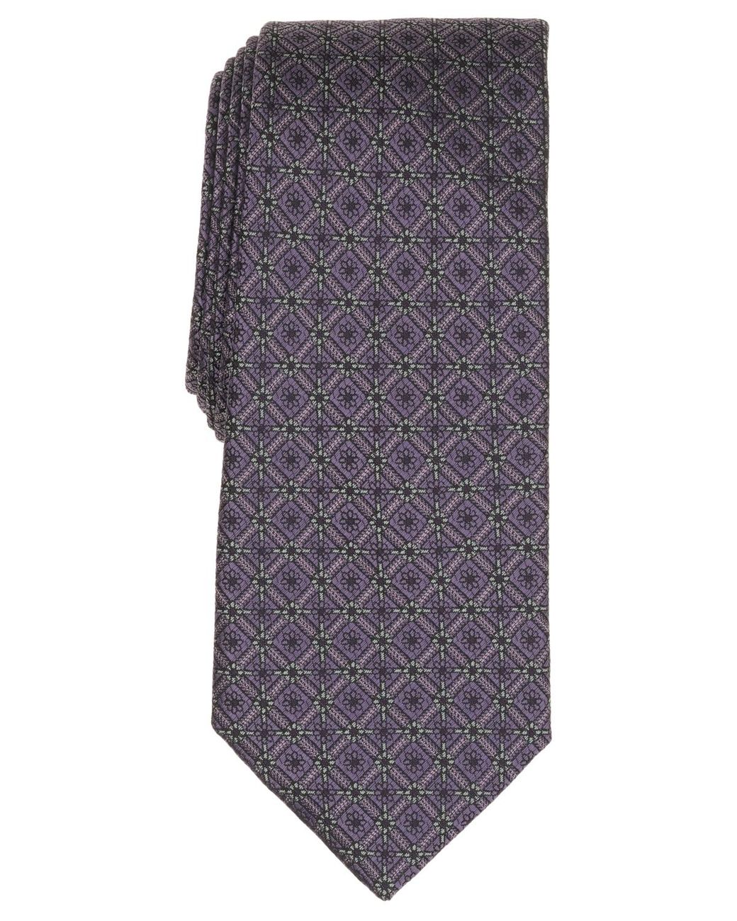 Alfani Gray Salton Geo-pattern Tie for men