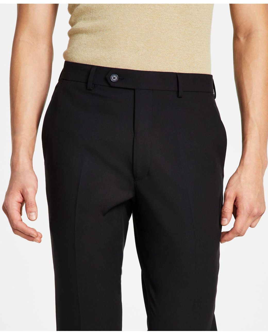 Calvin Klein Infinite Stretch Skinny-fit Dress Pants in Black for Men | Lyst