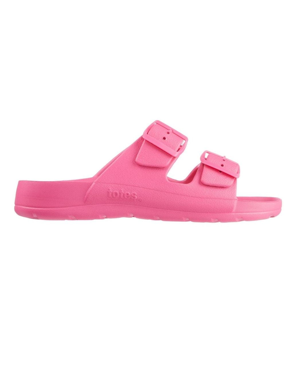 Totes Pink Double Buckle Adjustable Slide