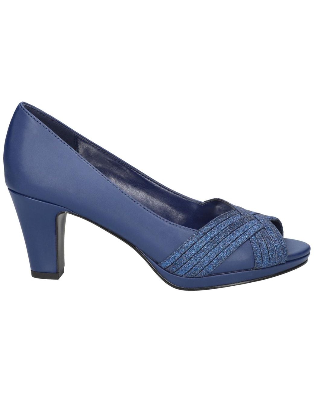 Easy Street Blue Lavish Platform Pumps