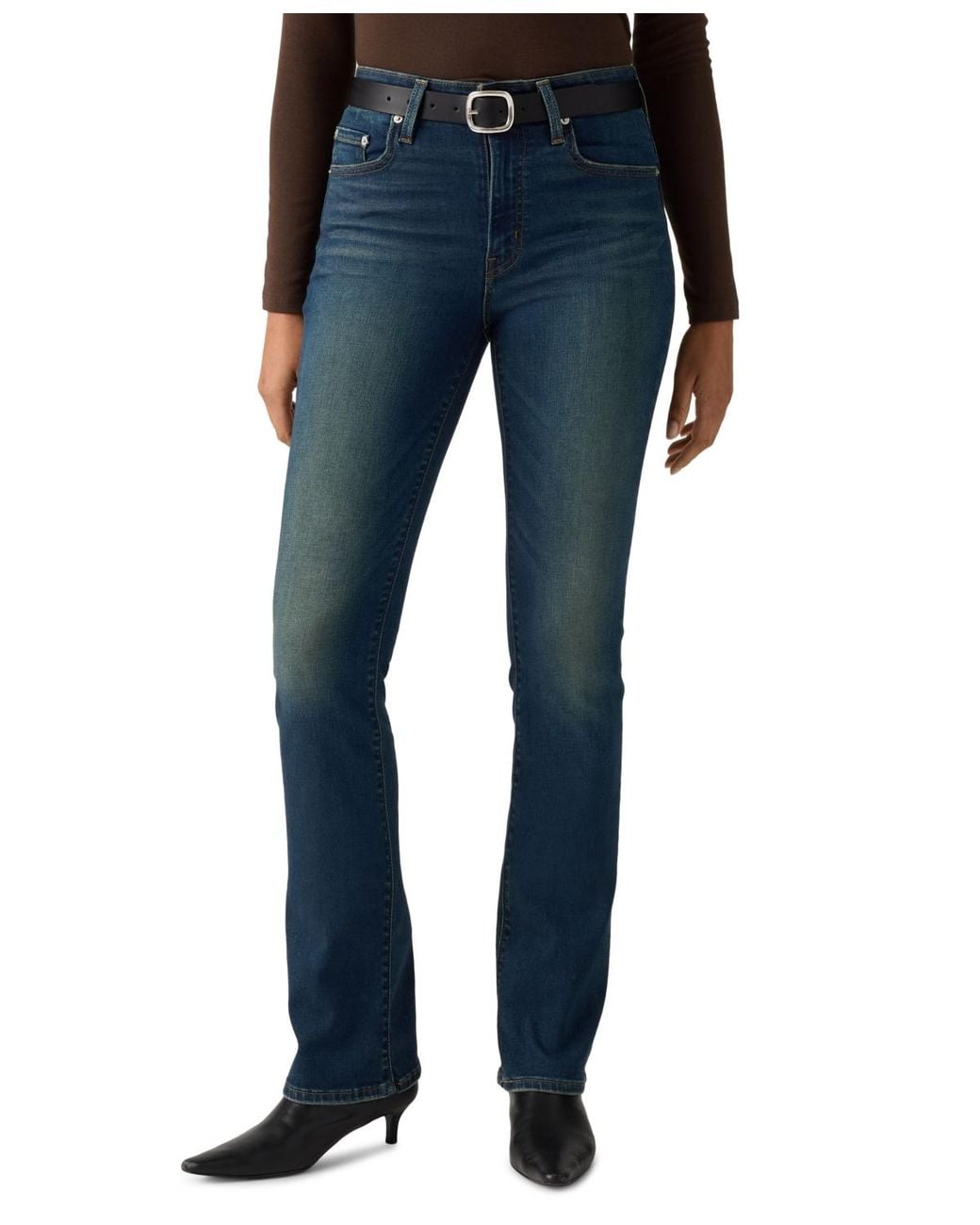 Levi's 725 High Rise Bootcut Stellar Stretch Jeans in Blue | Lyst