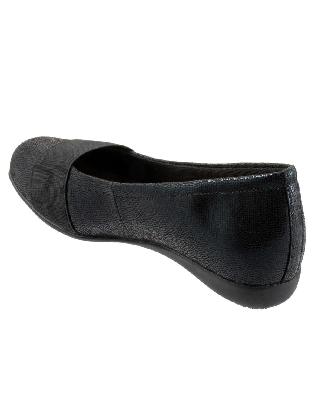 Trotters Black Samantha Flat