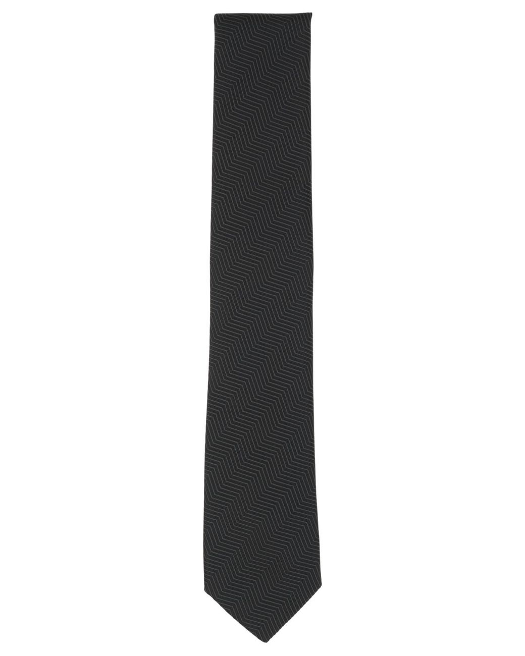 Alfani Black Herringbone Pattern Tie for men