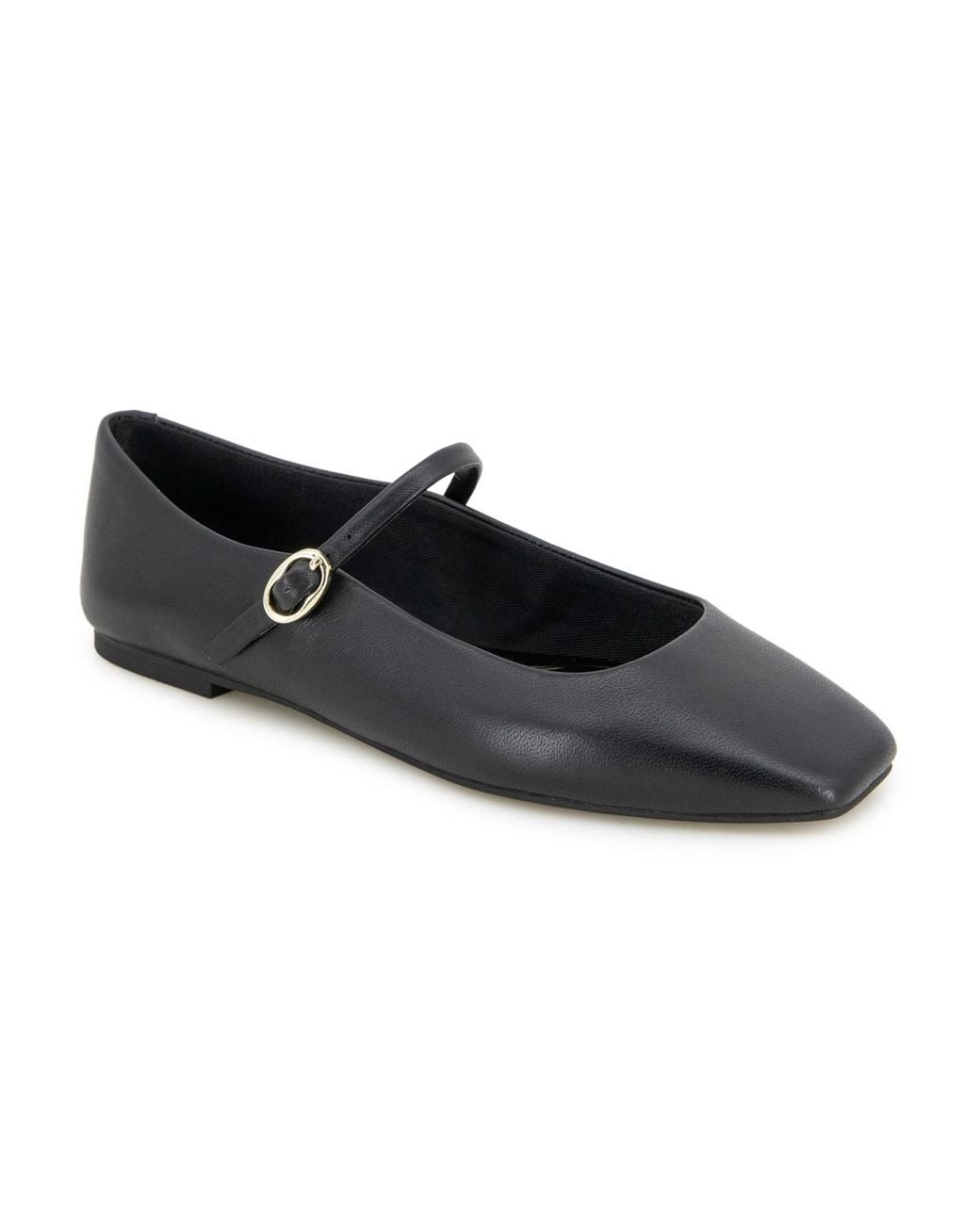 Kenneth Cole Black Jasper Square Toe Ballet Flats