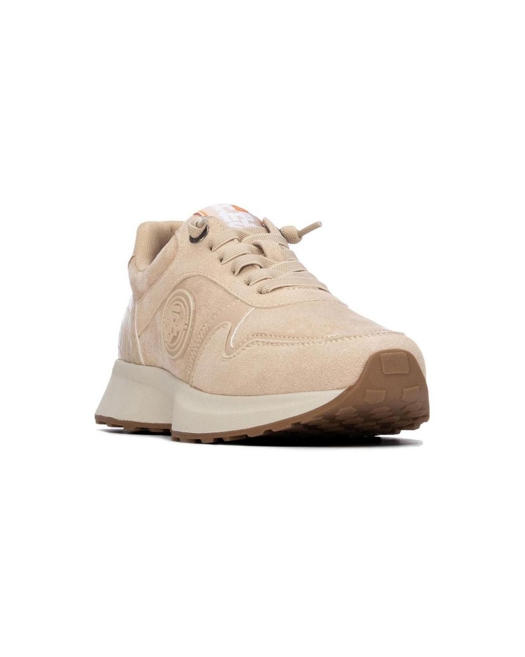 Xti White Refresh Suede Flat-sole Sneakers