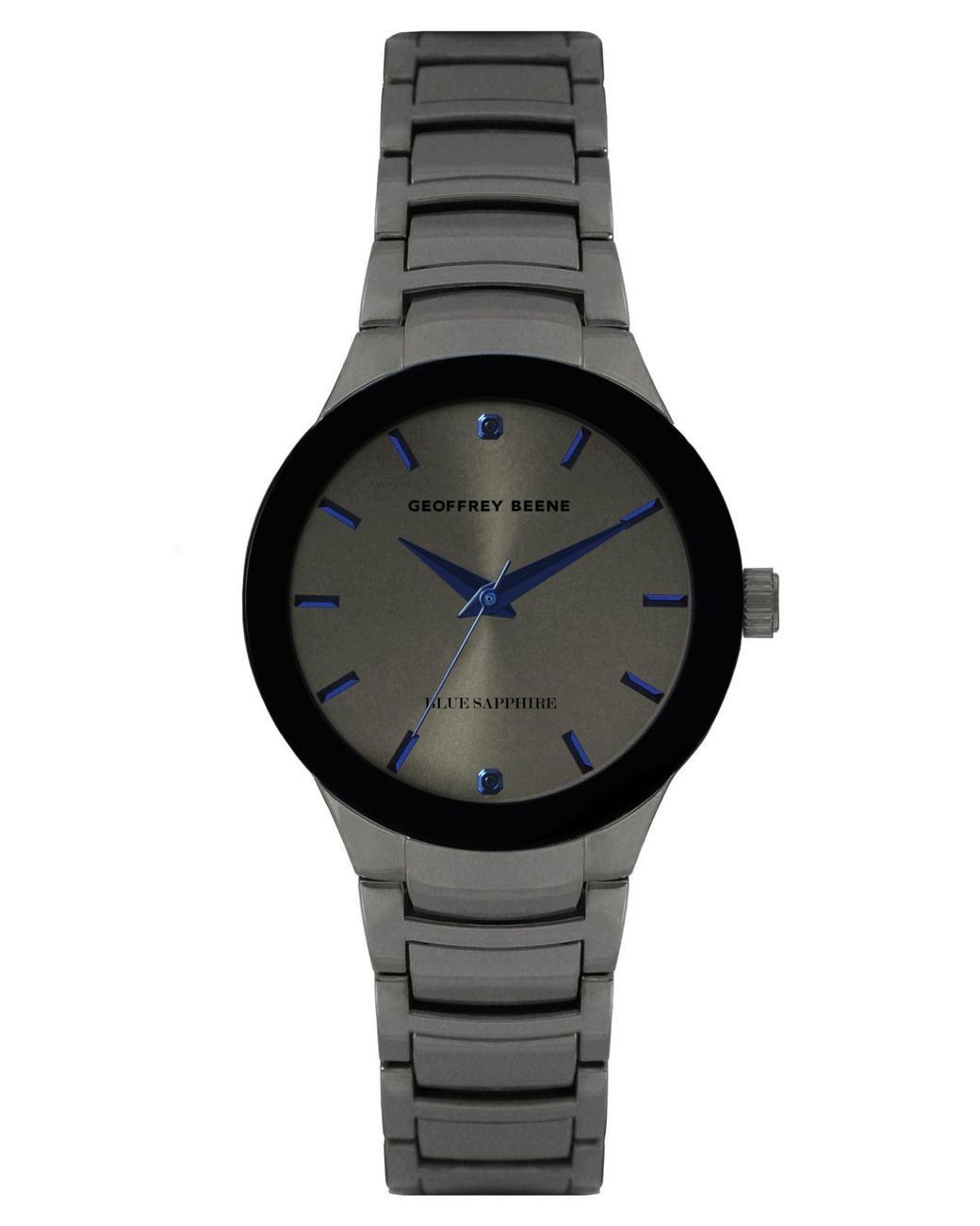 Geoffrey Beene Genuine Blue Sapphire Dial Bracelet Watch in Black for Men |  Lyst