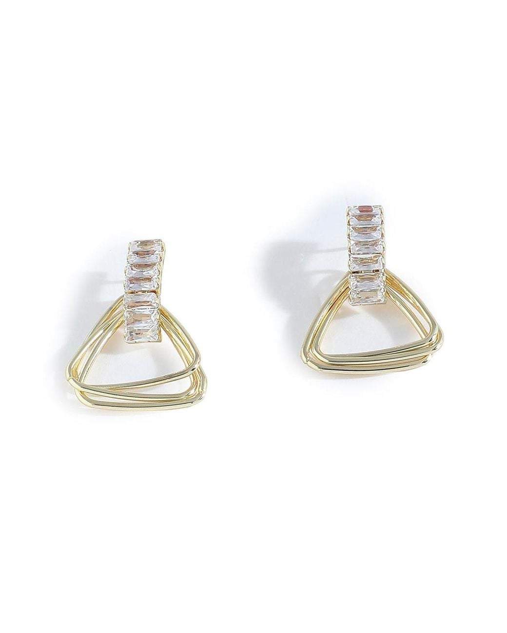 SOH Metallic Triangle Drop Earrings