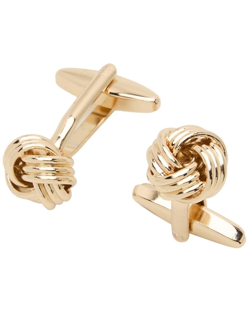 Perry Ellis Metallic Polished Knot Cufflinks for men