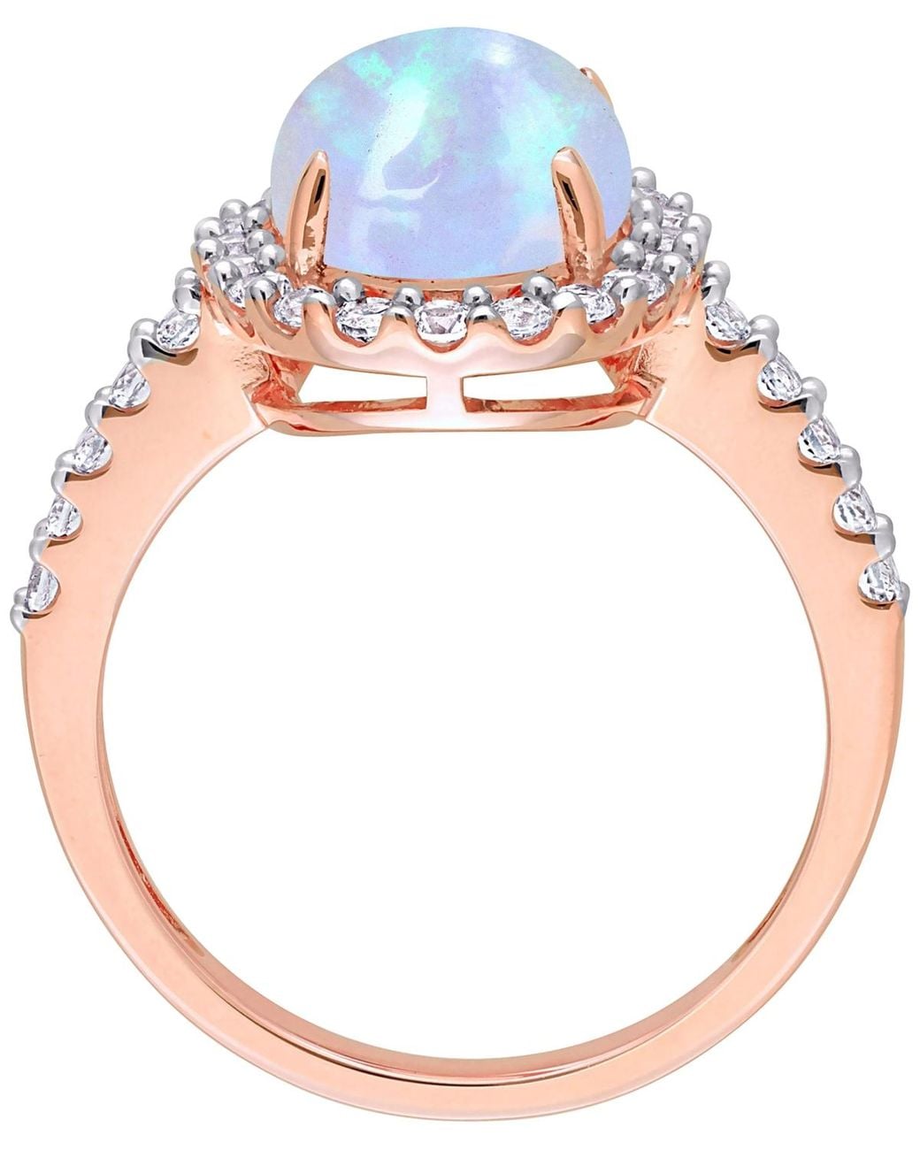 Macy's Blue Opal Halo Ring