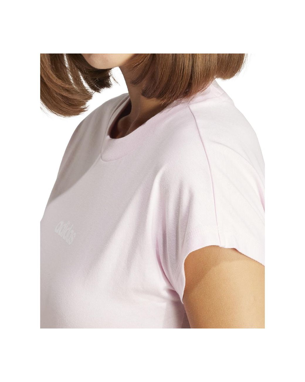 Adidas White Essentials Linear Cotton T-shirt