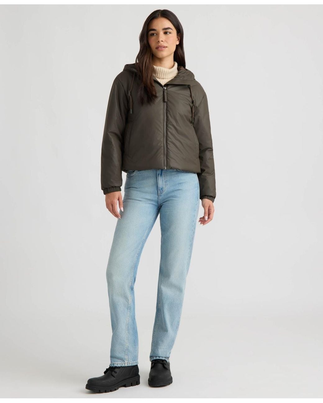 Hunter Black Short Puffer Coat