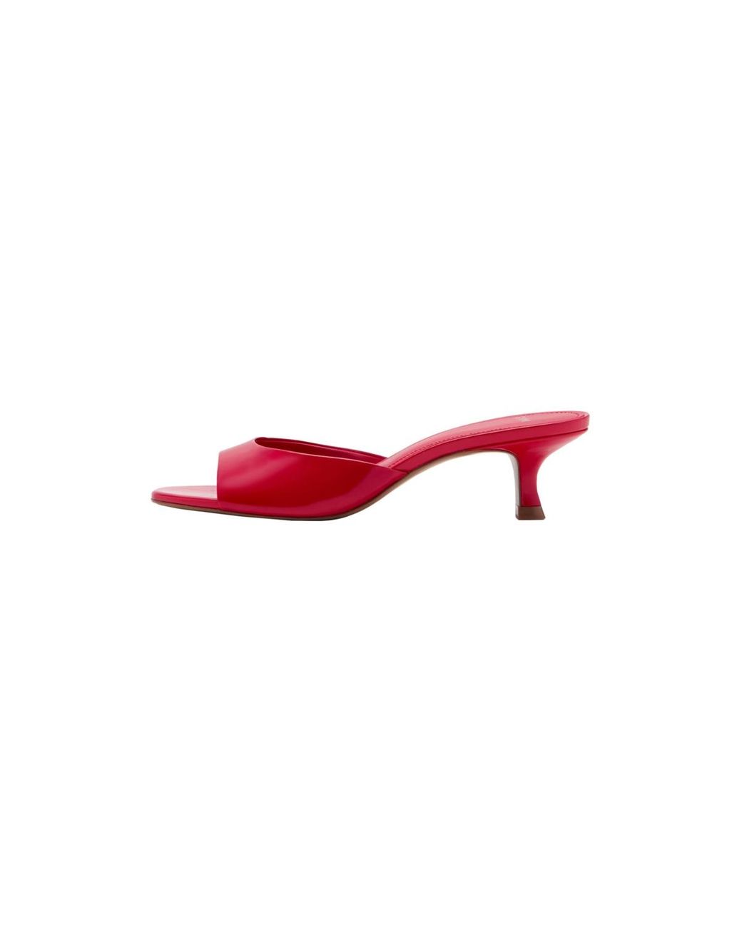 Mango Red Kitten-heel Strap Sandals