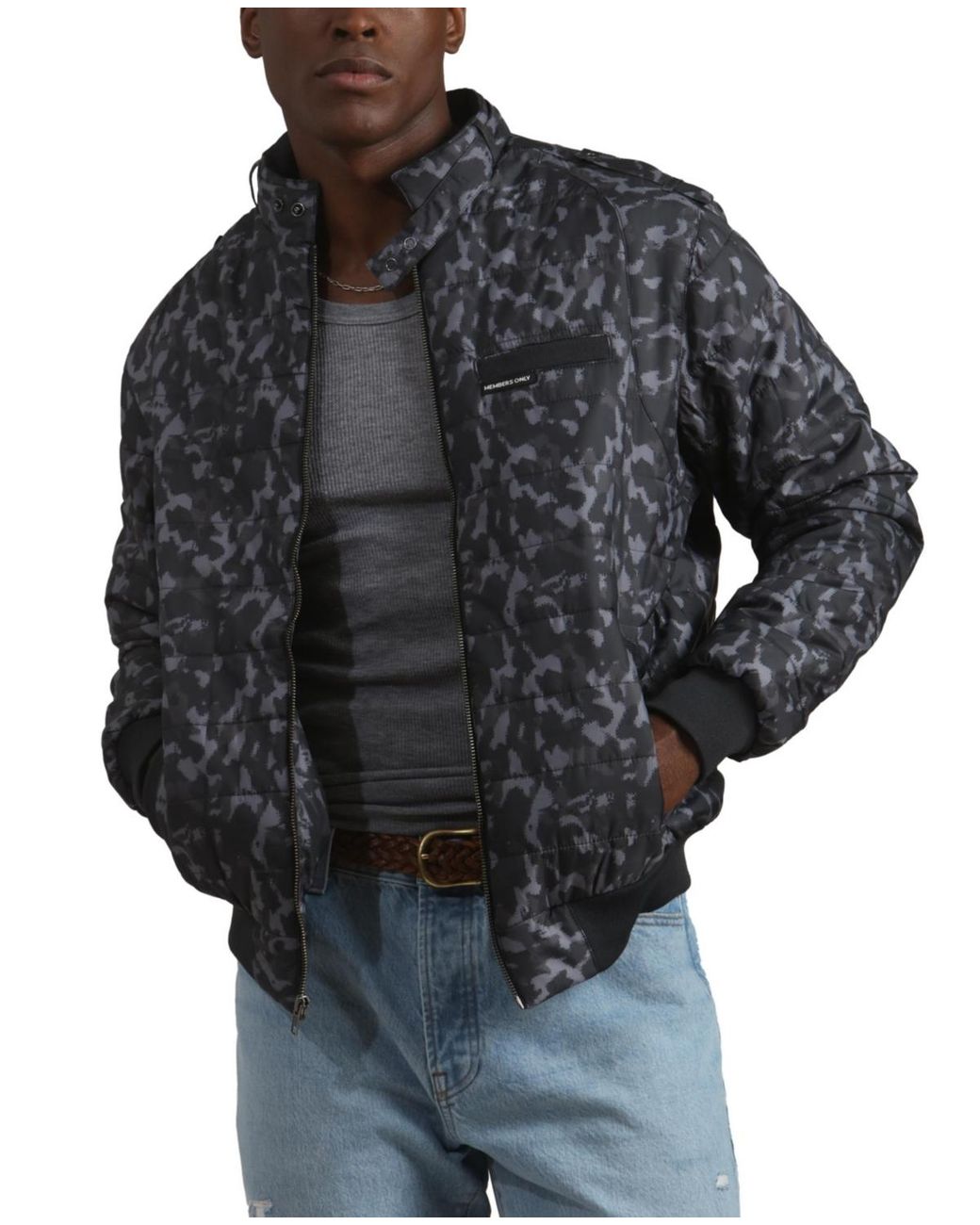 Members Only Gray Soho Quilted Jacket for men