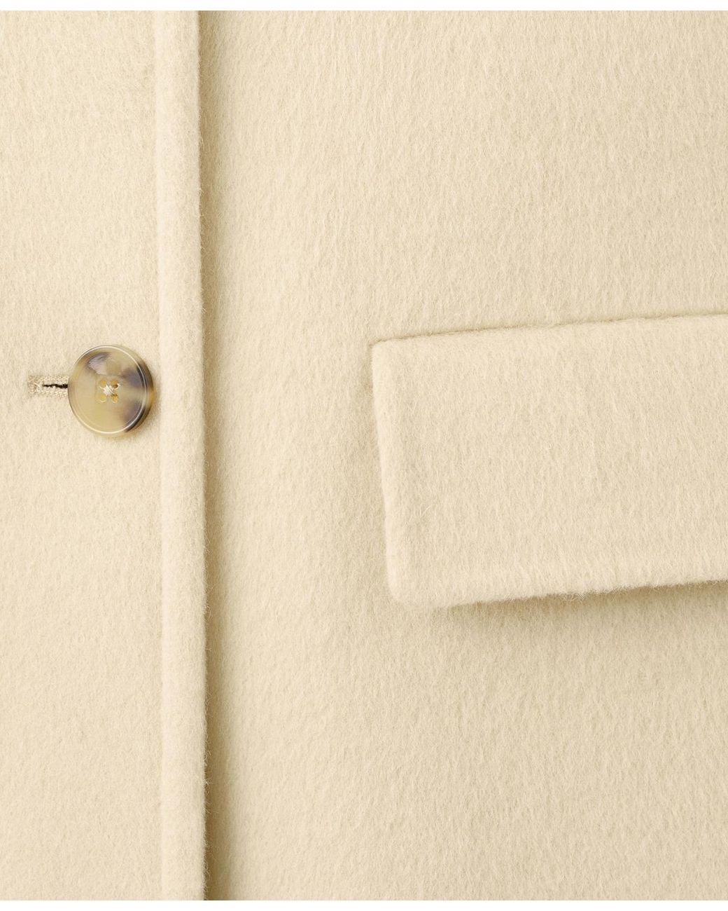 Mango Natural Buttoned Wool Coat