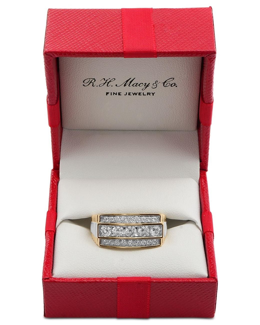 Macy's Metallic Diamond Row Ring (1 Ct. T.w for men