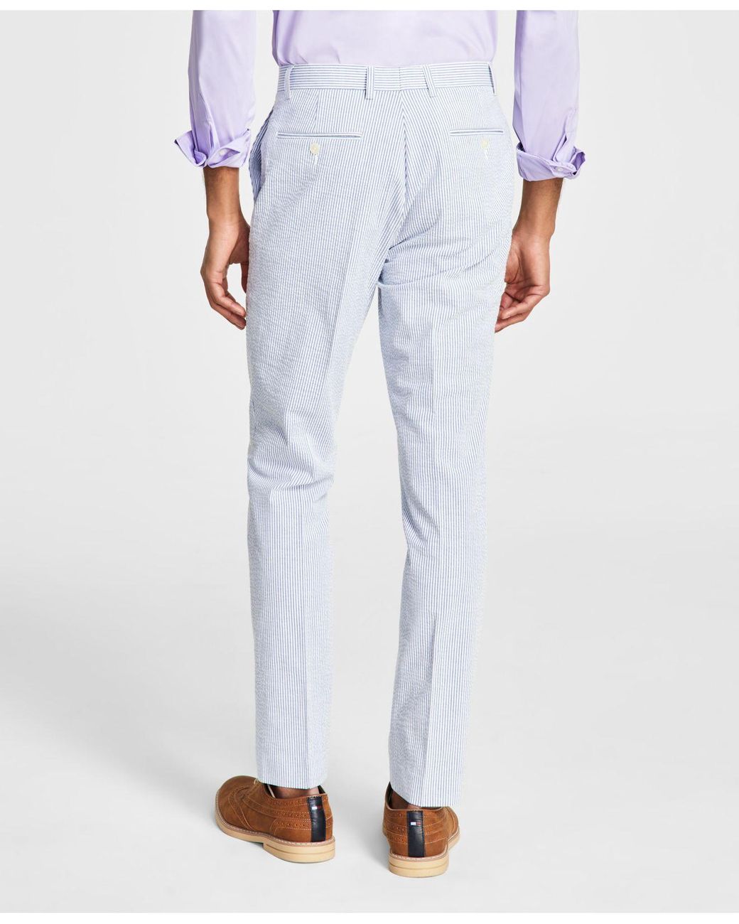 Tommy Modern-fit Thflex Stretch Stripe Seersucker Suit Pants for Men | Lyst