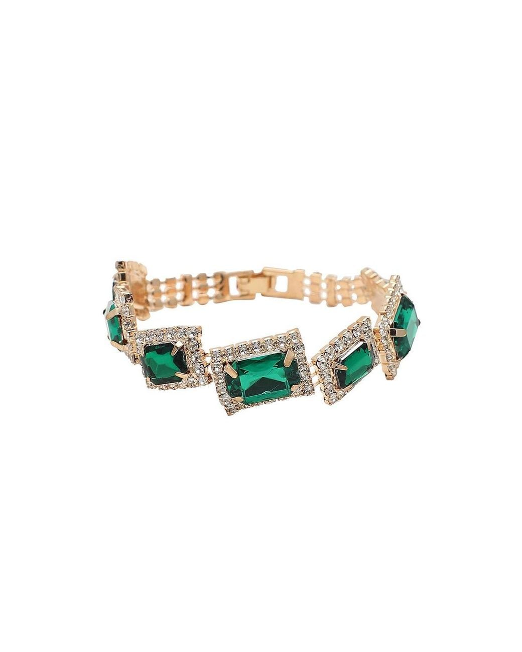 SOH White Party Stone Statement Bracelet