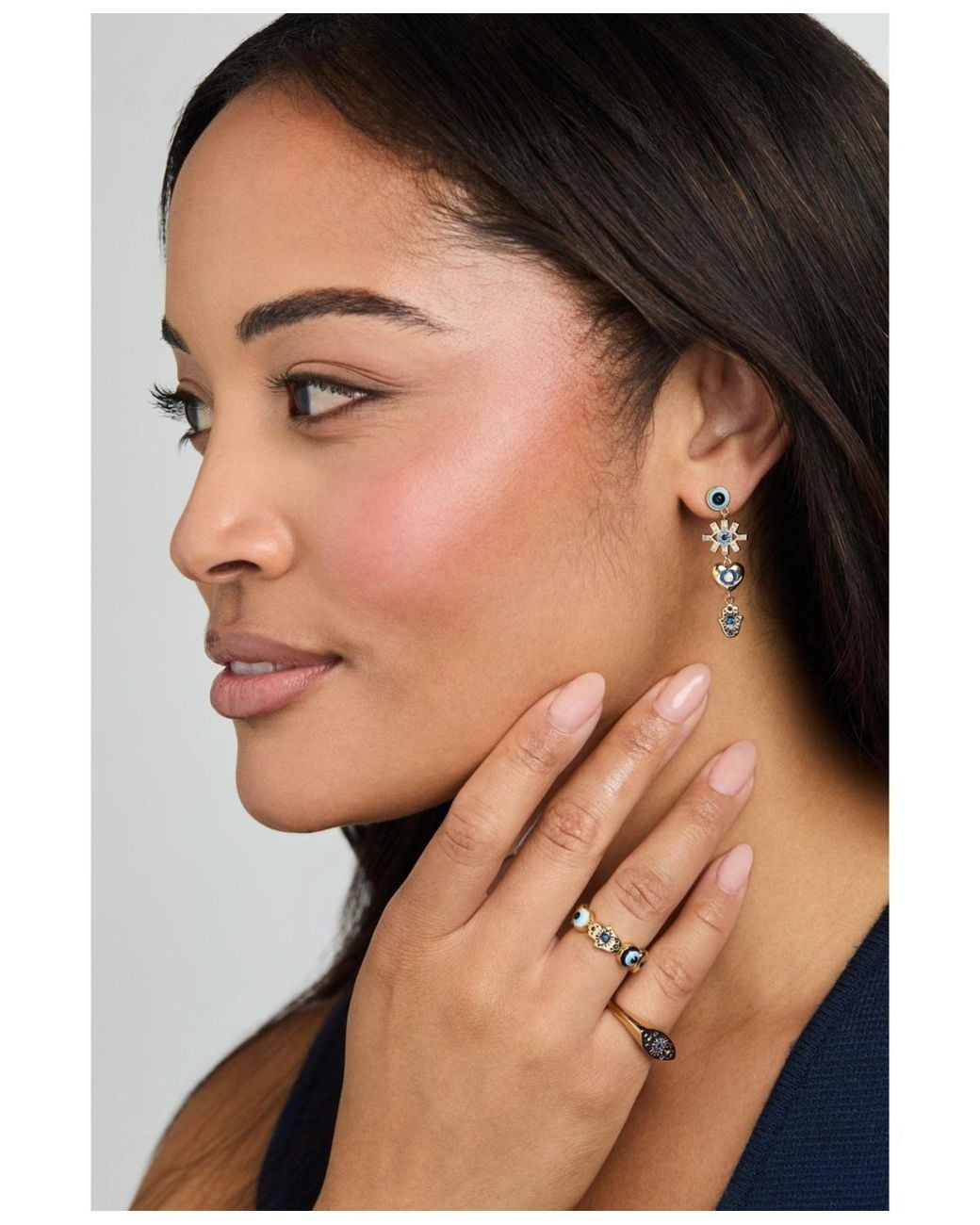 ALEX AND ANI Evil Eye Signet Ring in Metallic | Lyst