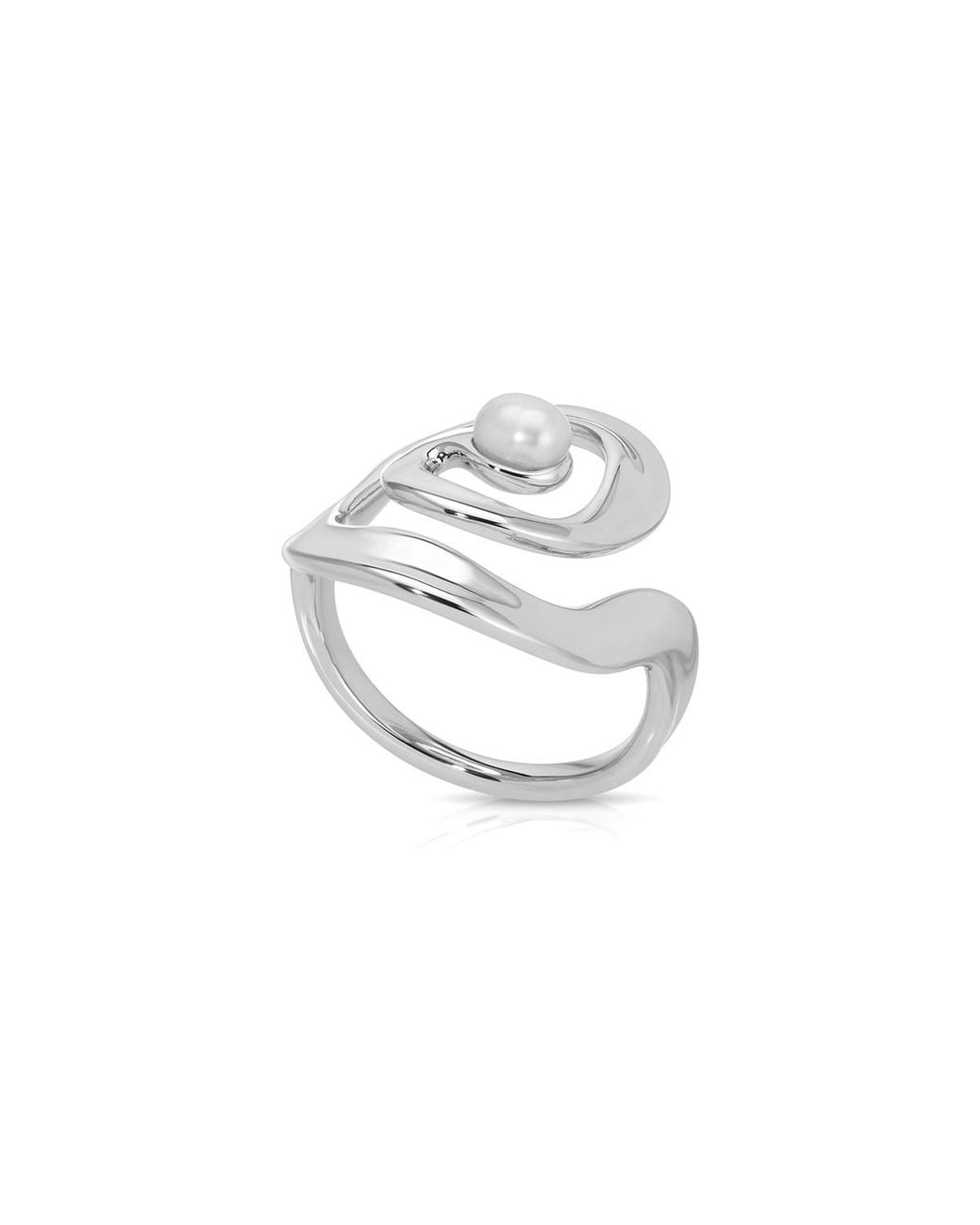 Ettika White Aura Swirl Statement Ring